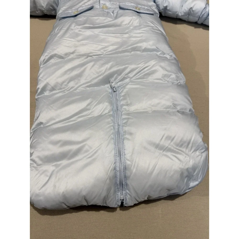 RALPH LAUREN DOWN BABY BLUE BUNTING &‎ JACKET SIZE 9mth NWT **Separates In Two**